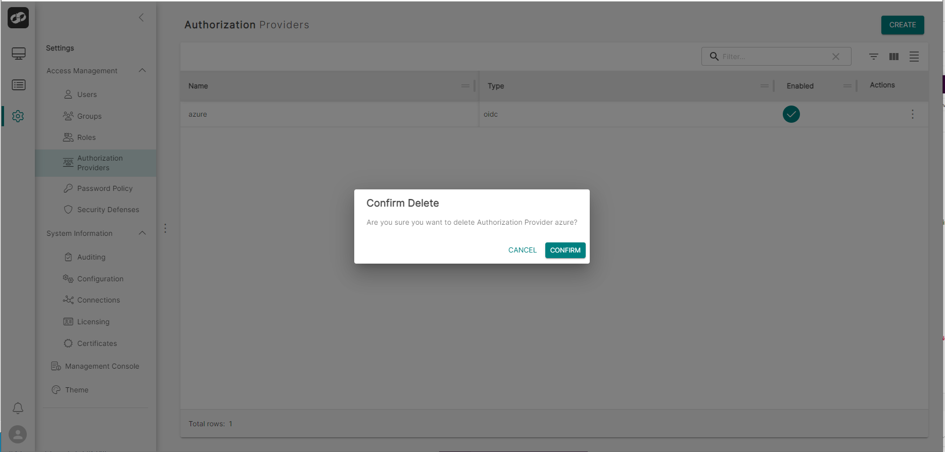 Authorization Providers Page