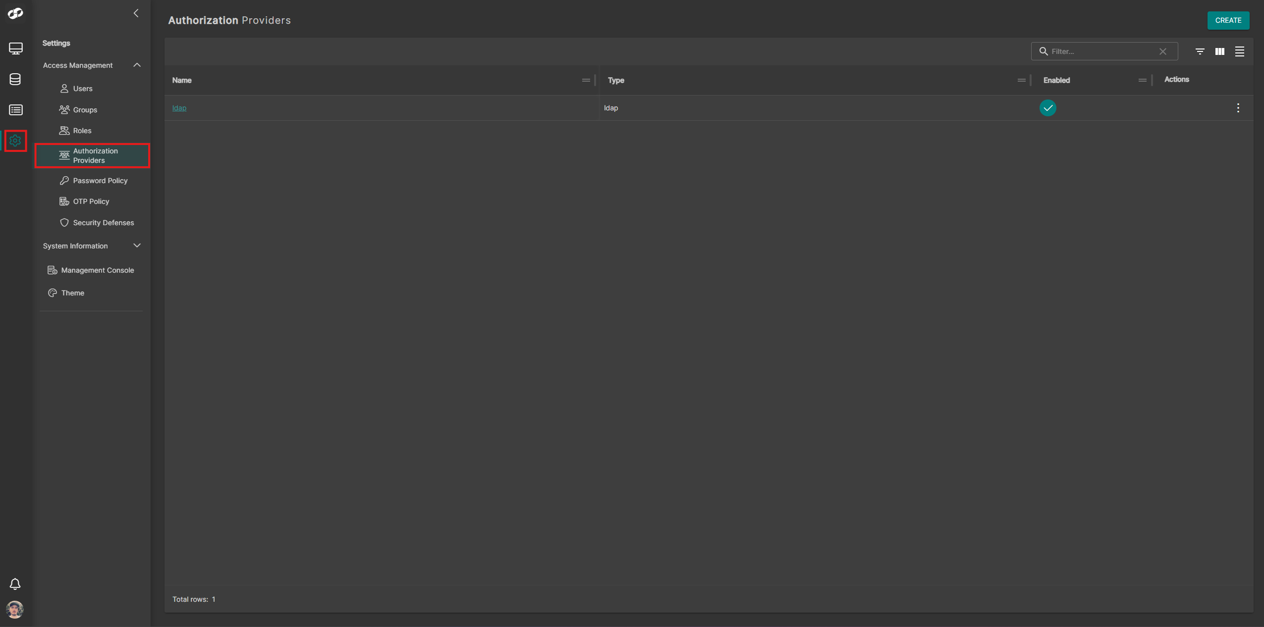ASI 3 - Authorization Providers Page