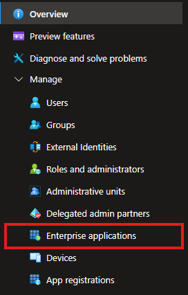 Enterprise Applications Navigation