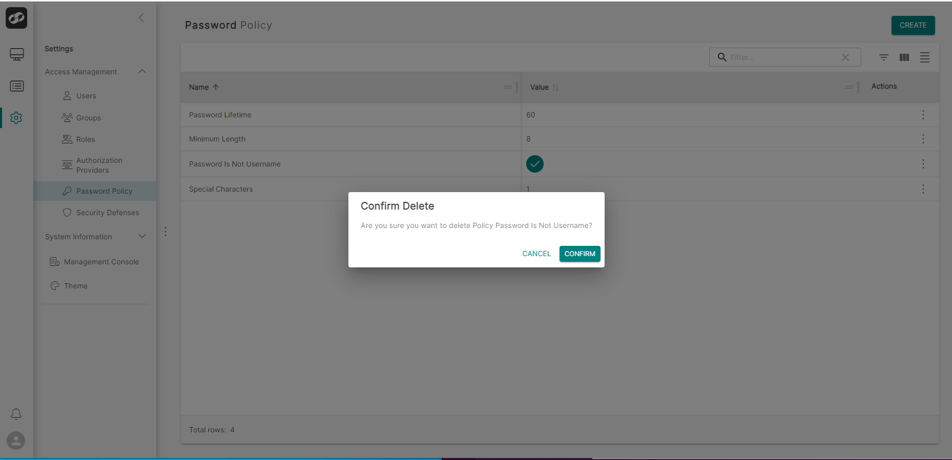 Password Delete Modal