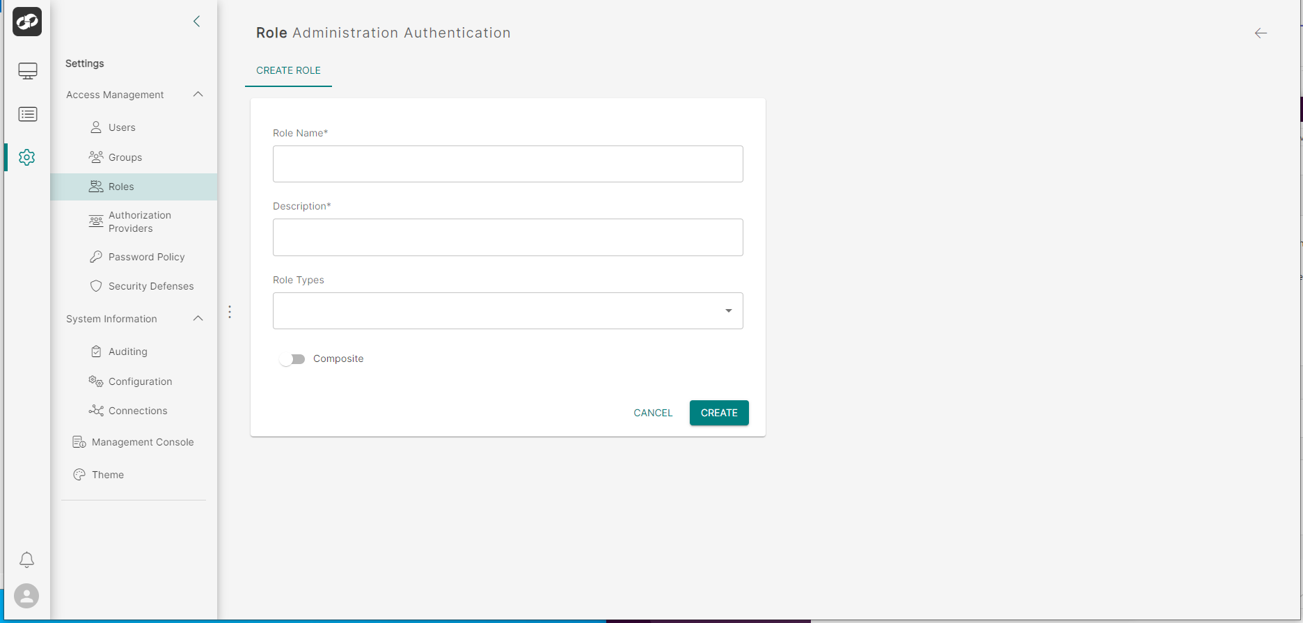 Role Create Page