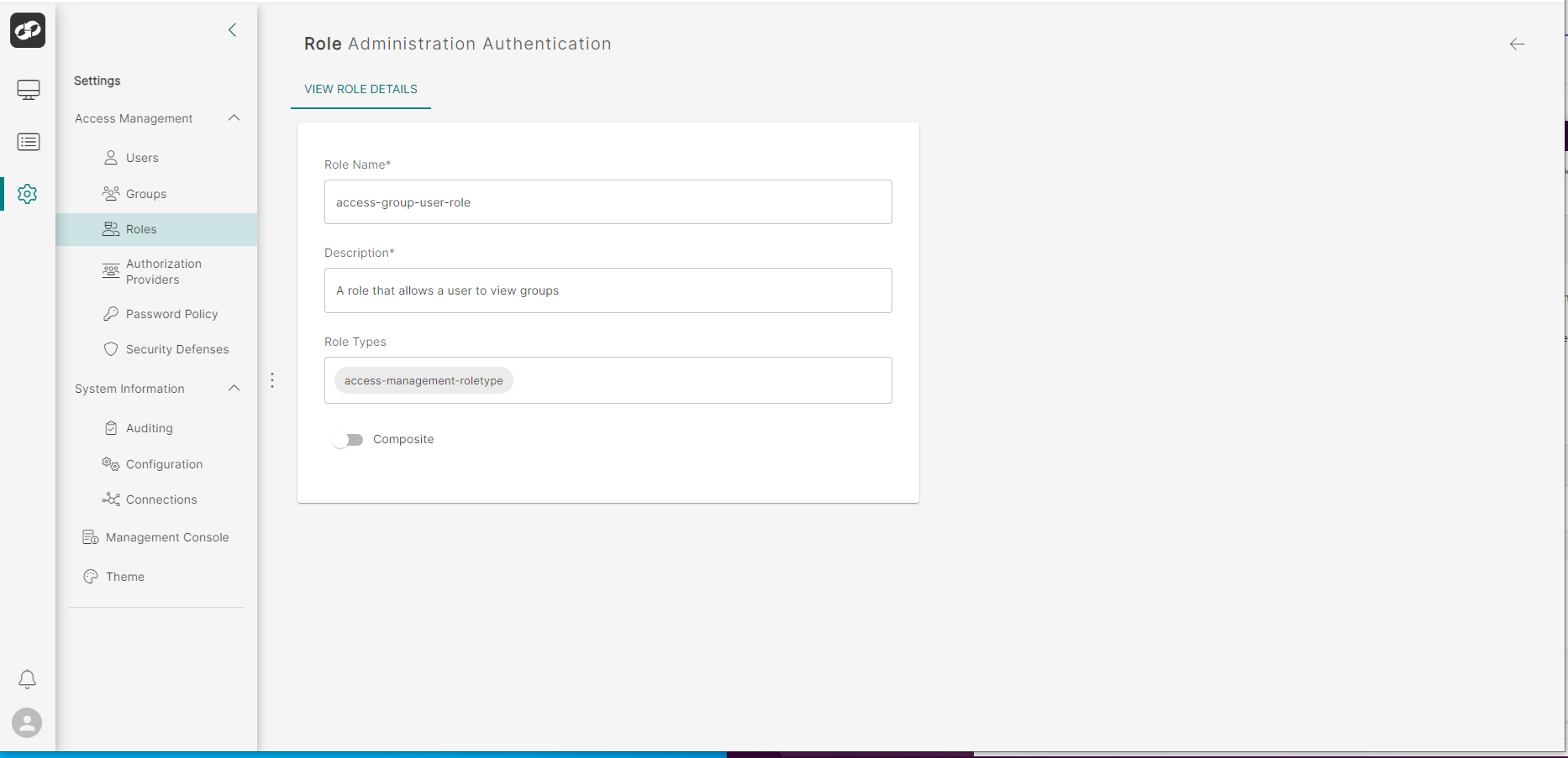 Role View Page