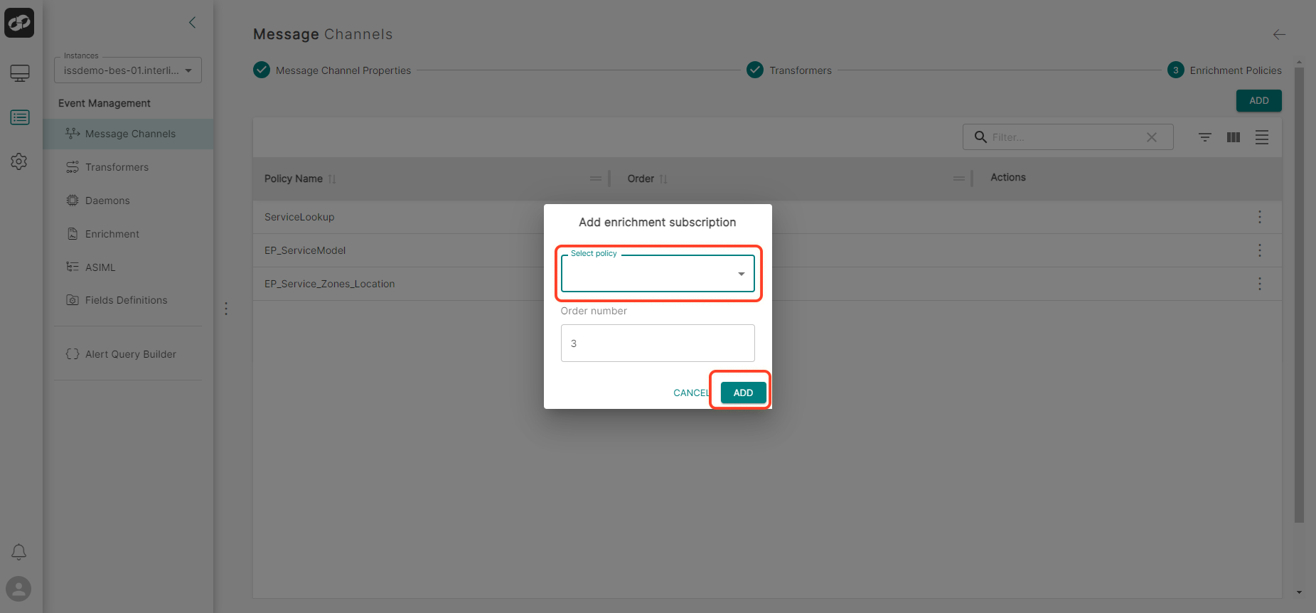 Add Transformer Modal