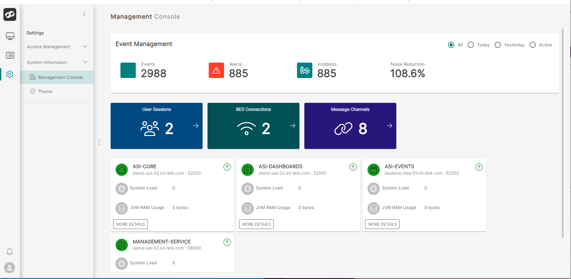 Management Console Page