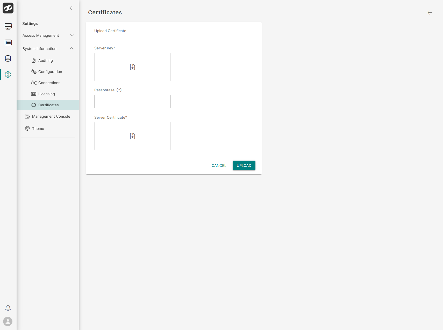 Certificates Page | Upload